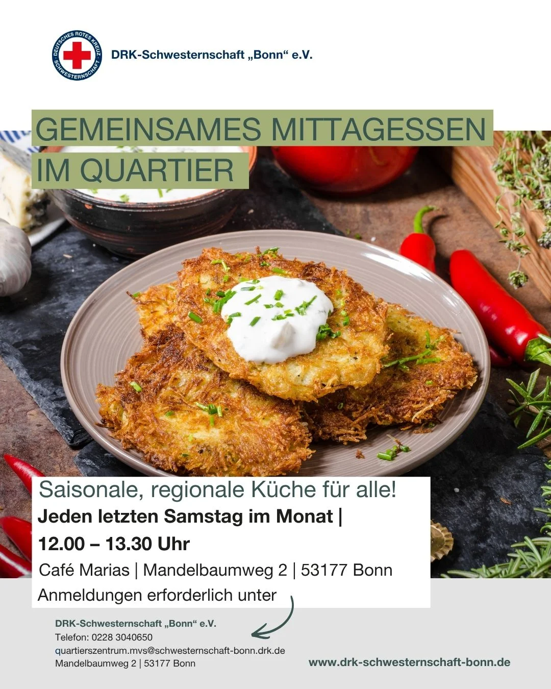 Gemeinsames Mittagessen im Quartier