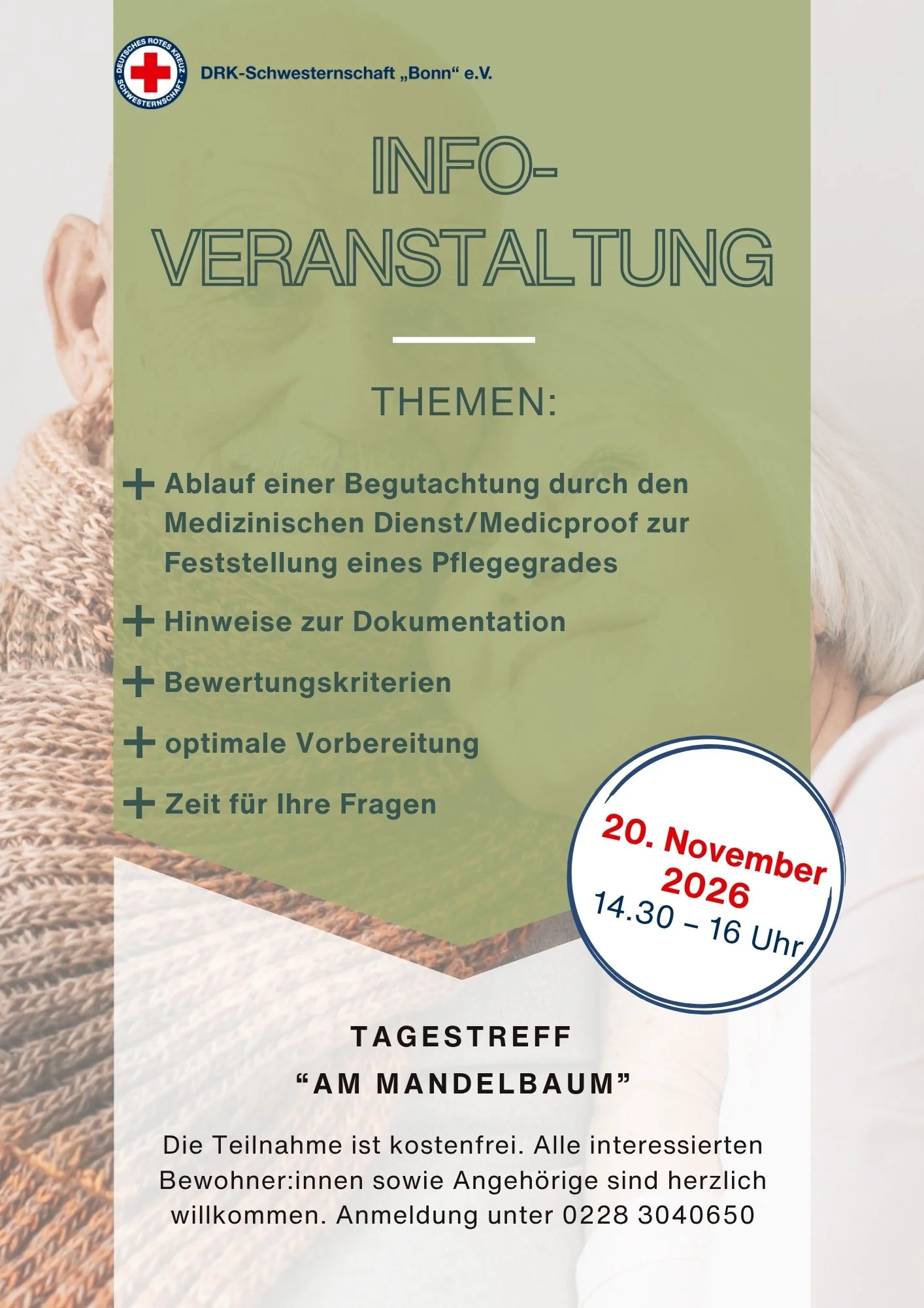Informationsveranstaltung „Ablauf einer Begutachtung durch den Medizinischen Dienst/Medicproof“