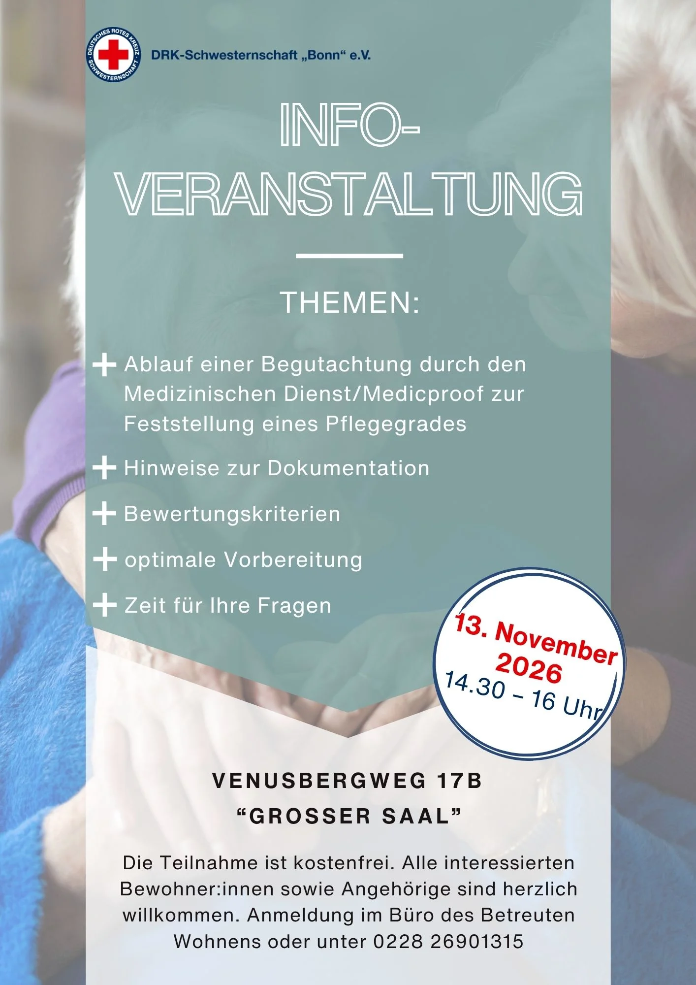 Informationsveranstaltung „Ablauf einer Begutachtung durch den Medizinischen Dienst/Medicproof“